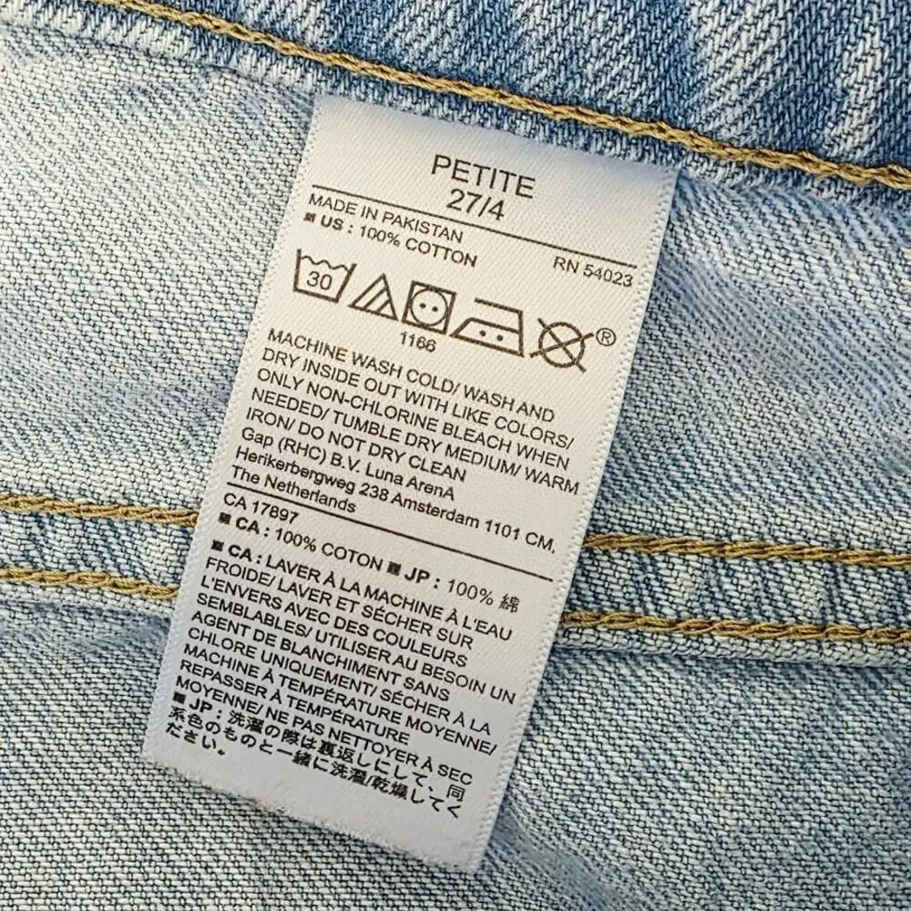 Banana Republic High Rise Straight Jeans 27/4 Petite Light Wash Momcore Denim